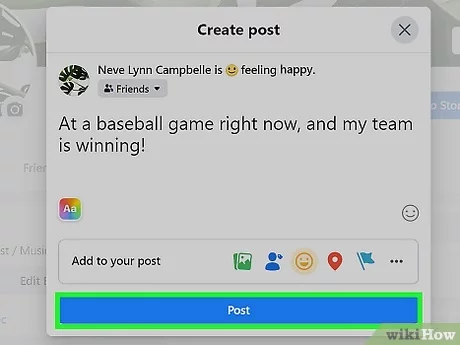 Status showing happiness